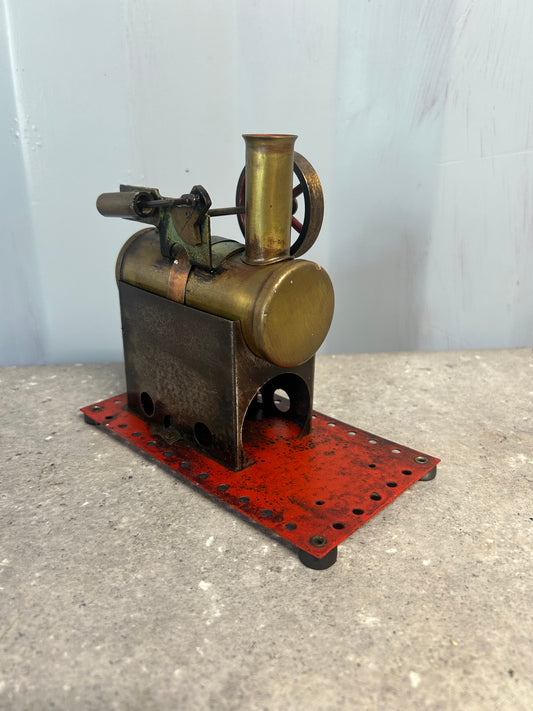 Early Mamod Minor (MM2) Brass Flywheel/ Flat-Base Stationary Engine