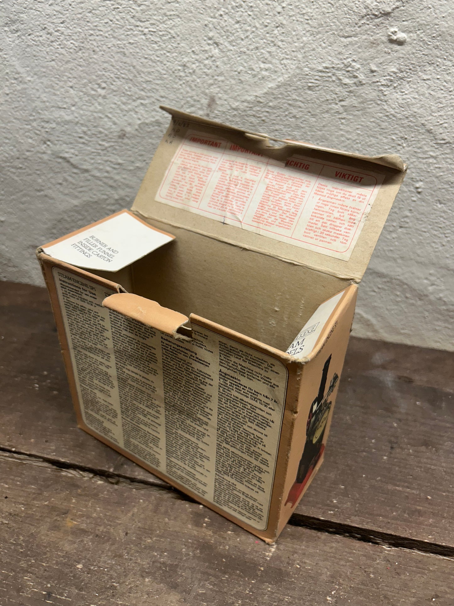 Live Steam Mamod SP1 Stationary Engine BOX ONLY