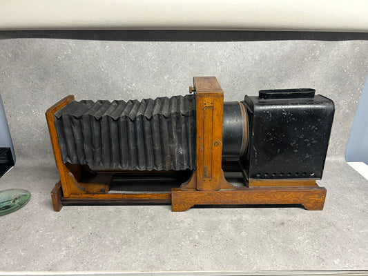 Antique Ernemann Horizontal Enlarger, circa. 1920 (with wooden box)