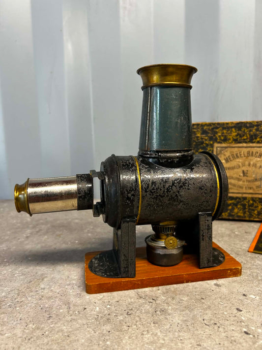 Merkelbach & Co. No. 490 Magic Lantern Projector w/ Box & Slides