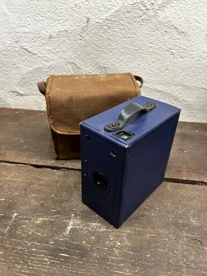 Houghton Butcher Ensign E29 Box Camera Blue Vintage
