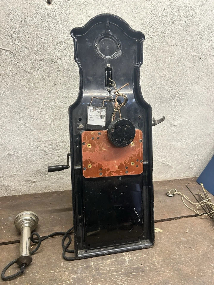 Antique Ericsson Wall-Mounted Telephone Crank Driven - Circa. 1910, Railway