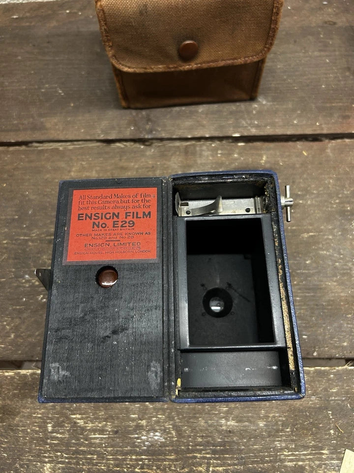 Houghton Butcher Ensign E29 Box Camera Blue Vintage
