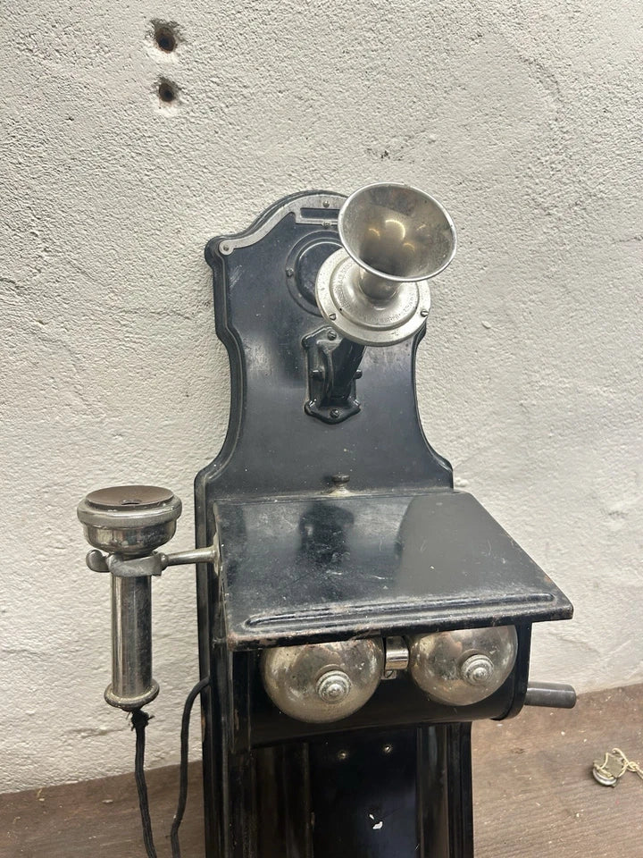 Antique Ericsson Wall-Mounted Telephone Crank Driven - Circa. 1910, Railway