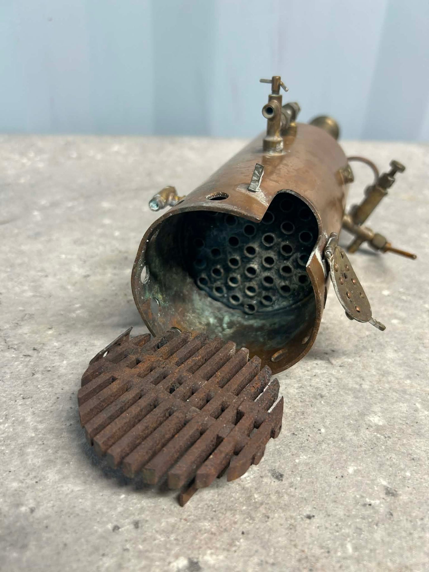 Scratch-Built Vertical Coal-Fired & Tubed Copper Boiler