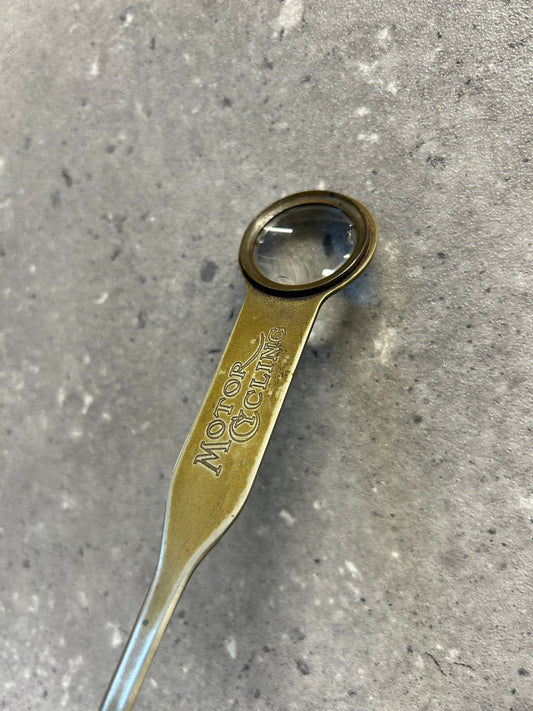 1920s Motor Cycling Magnifying Letter Opener