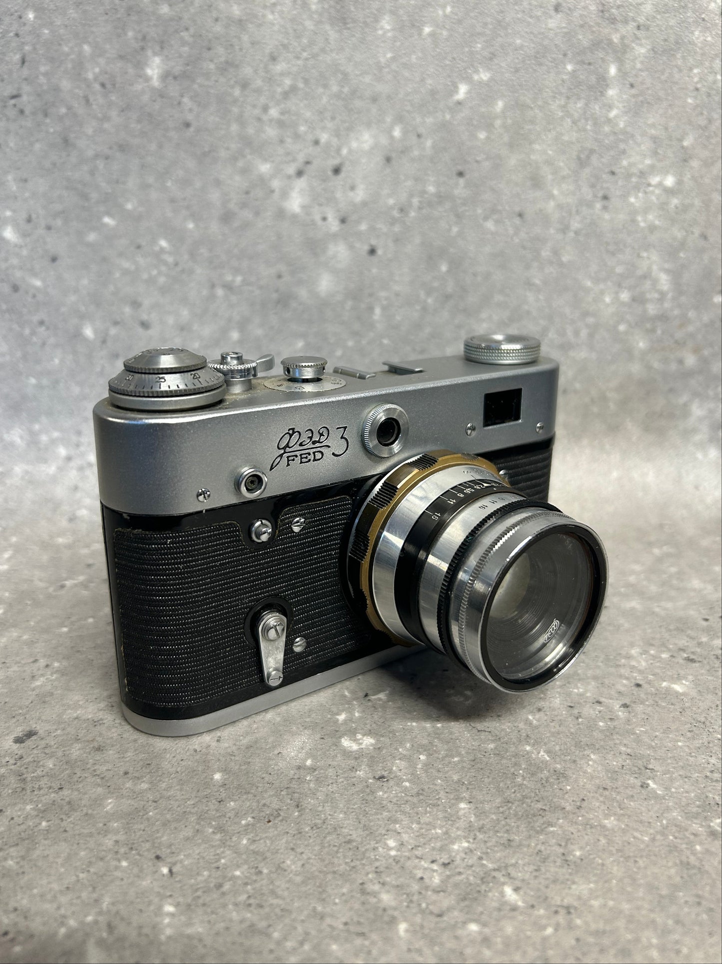 Fed-3 Soviet Rangefinder 55mm Camera ft 3.6 / 60 and BDB 40.5 / 38 Filter