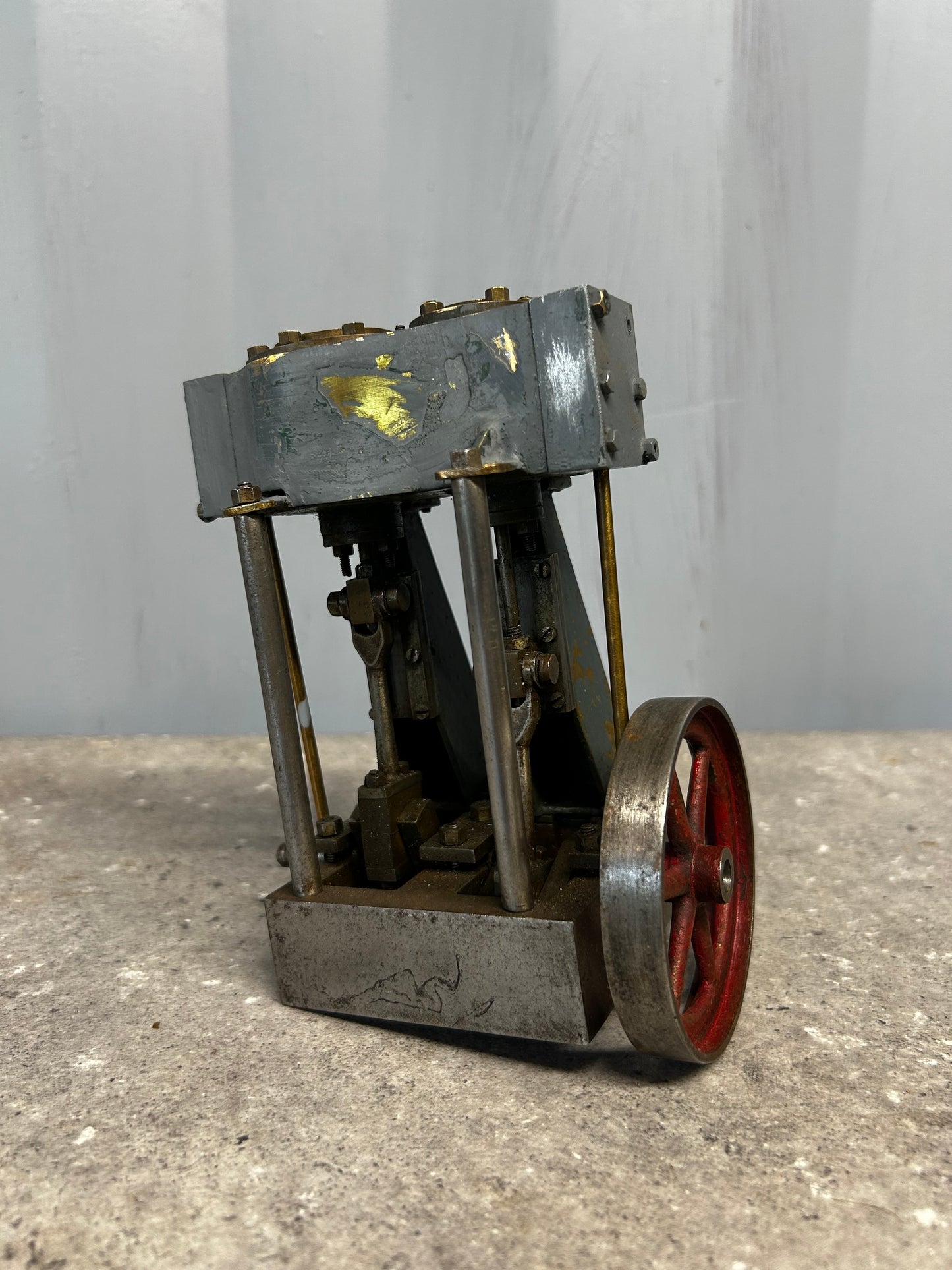 Scratch-Built Vertical Twin Cylinder Engine Model (Part-Built)