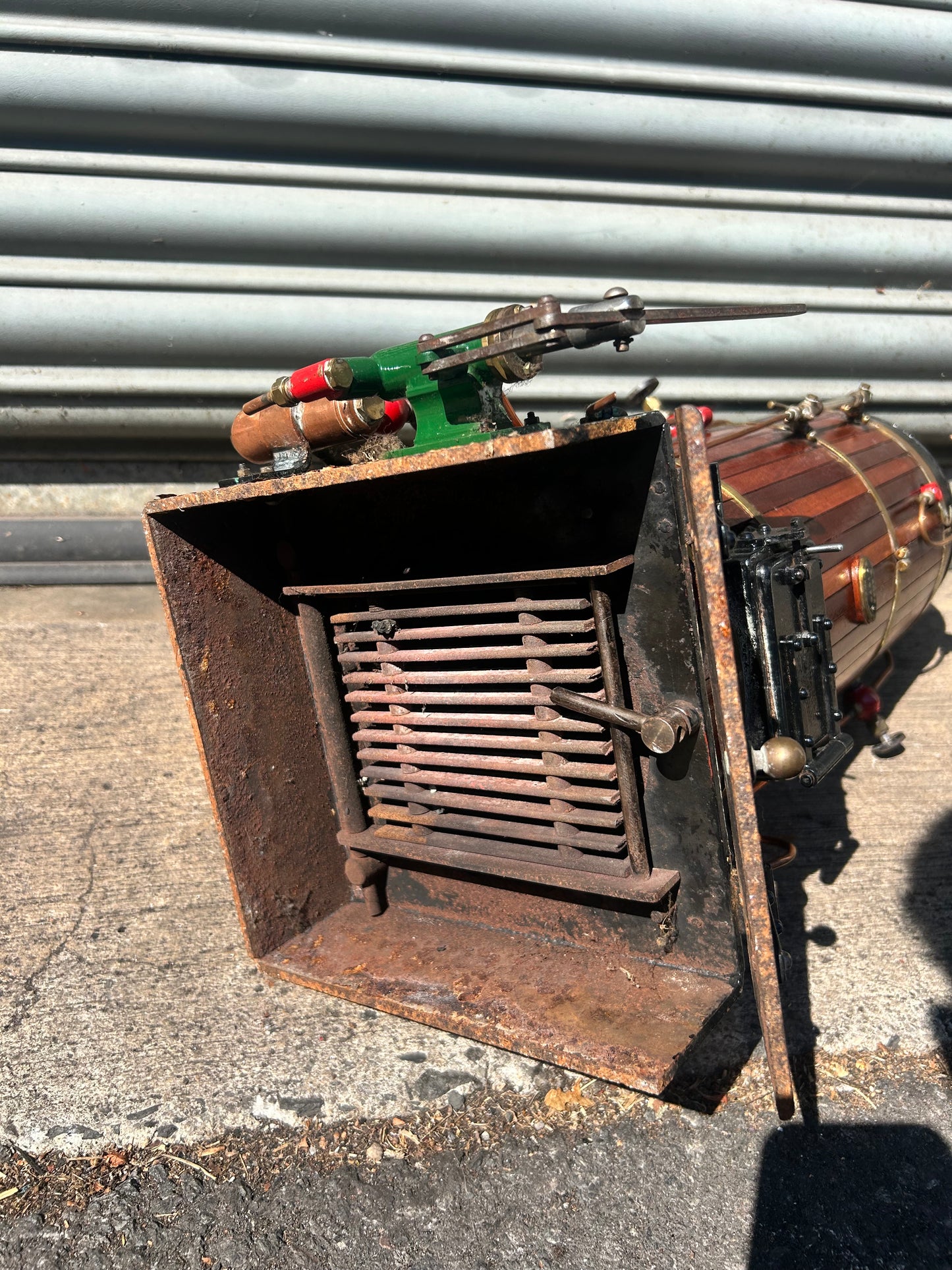 Large Bernard Ross (1970) Model Live Steam Vertical Boiler Wood Clad 27.5kg