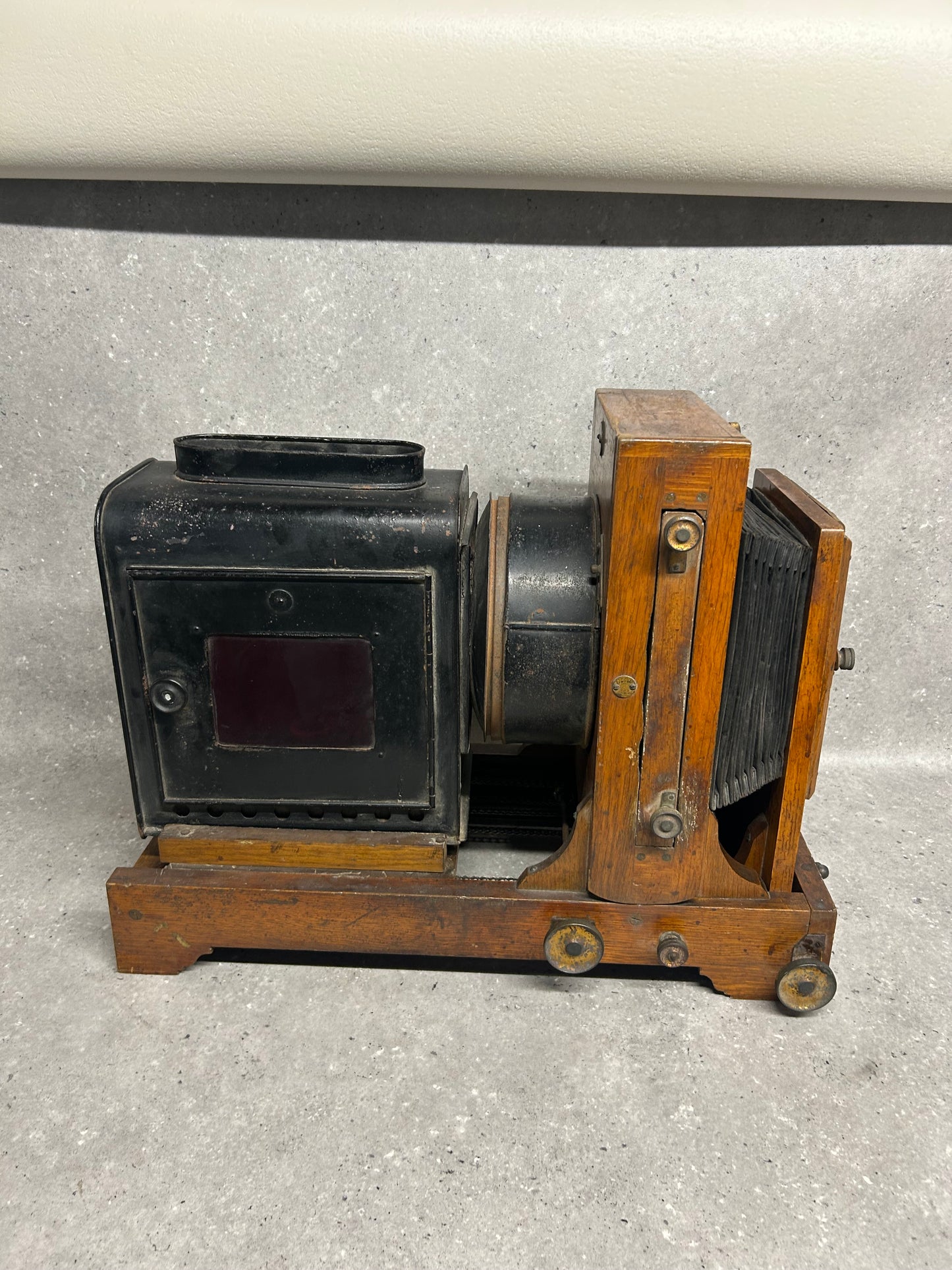 Antique Ernemann Horizontal Enlarger, circa. 1920 (with wooden box)