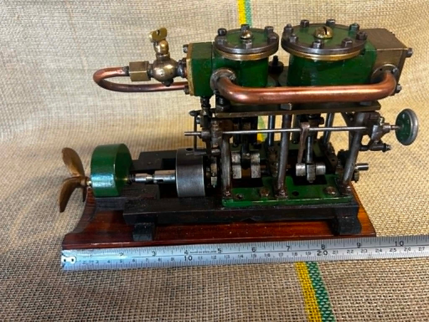 Scratch-Built Twin Vertical Marine Engine Model