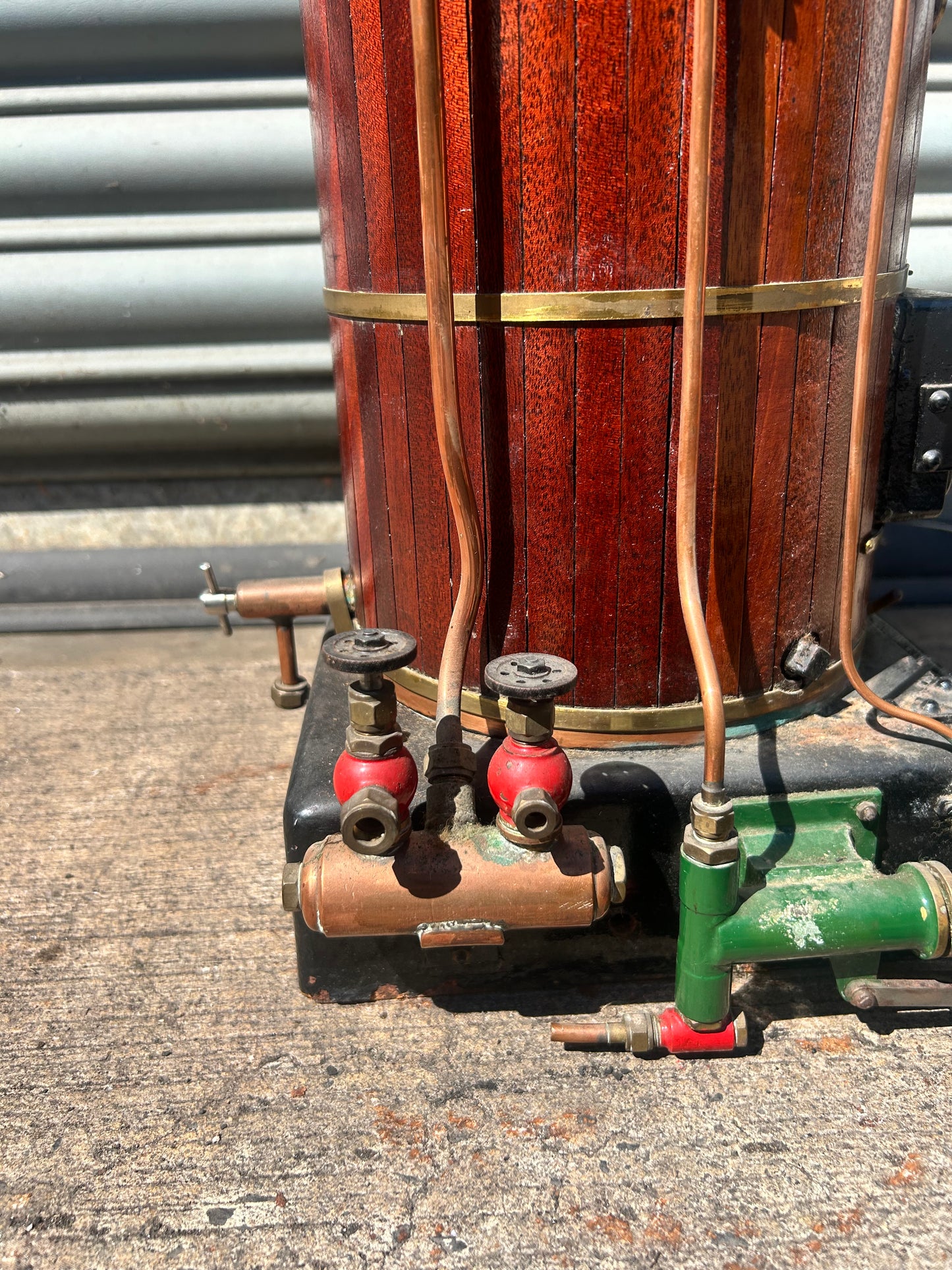 Large Bernard Ross (1970) Model Live Steam Vertical Boiler Wood Clad 27.5kg