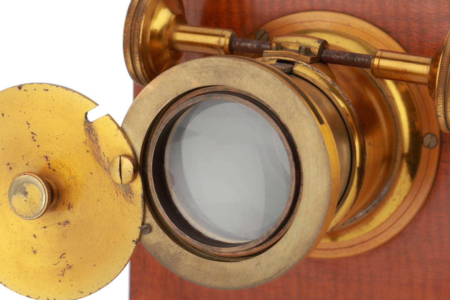 Fine Brass and Mahogany 'J. Lizars' Opticians Magic Lantern