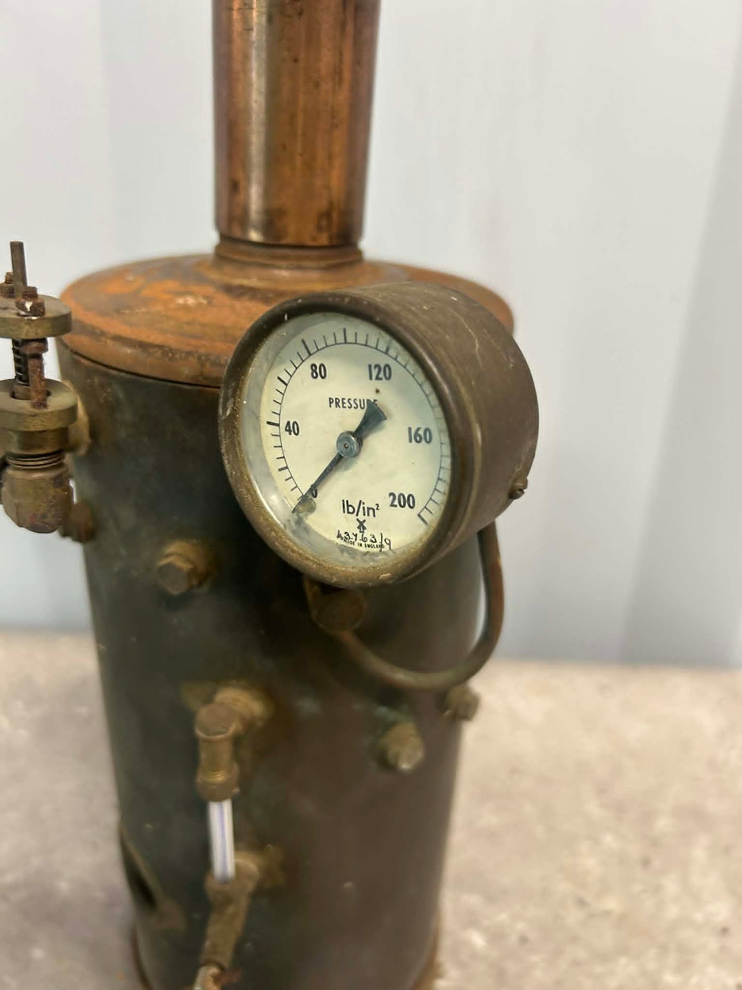 Scratch-Built Vertical Tubed Model Boiler w/ Fittings