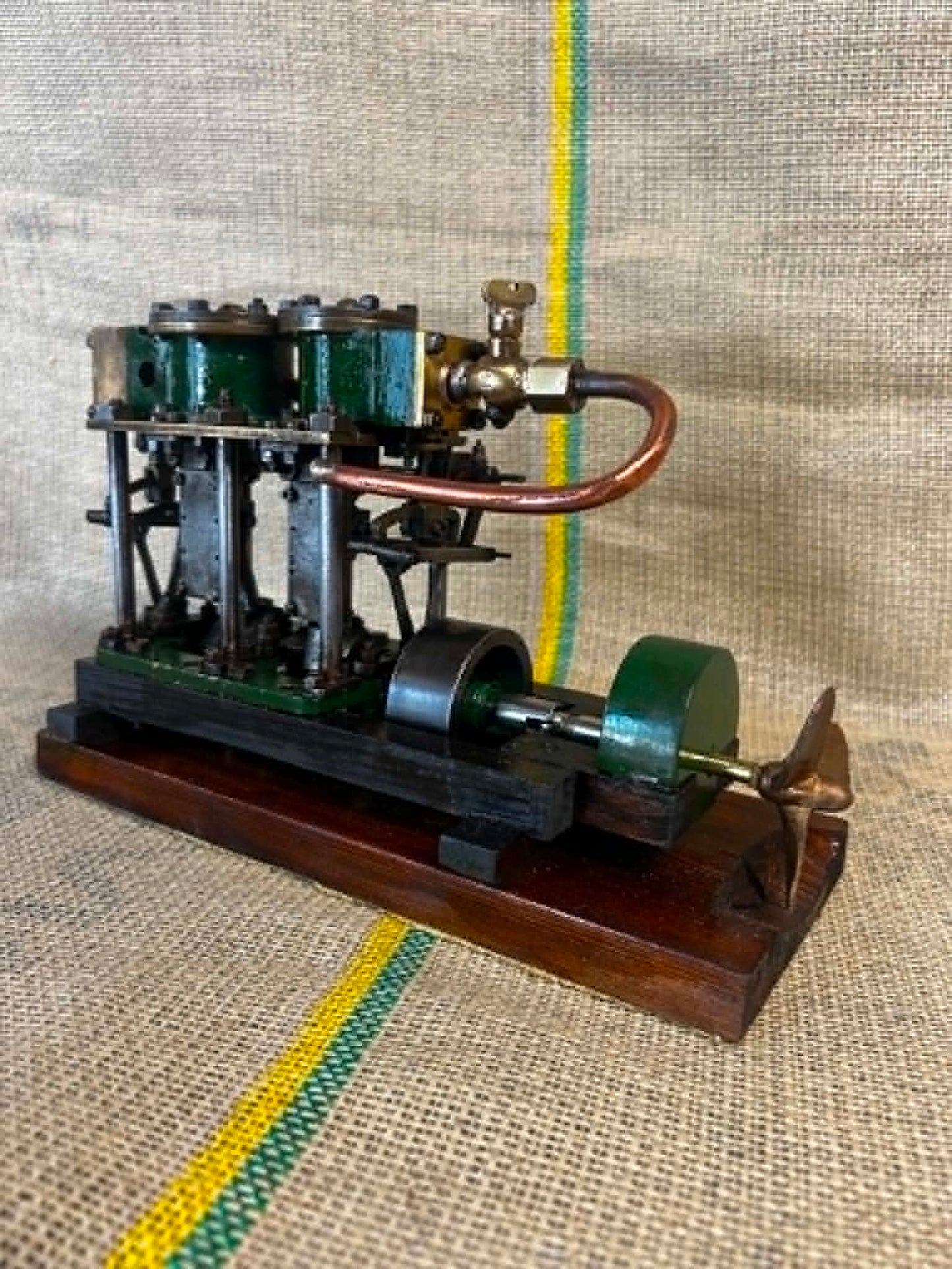 Scratch-Built Twin Vertical Marine Engine Model