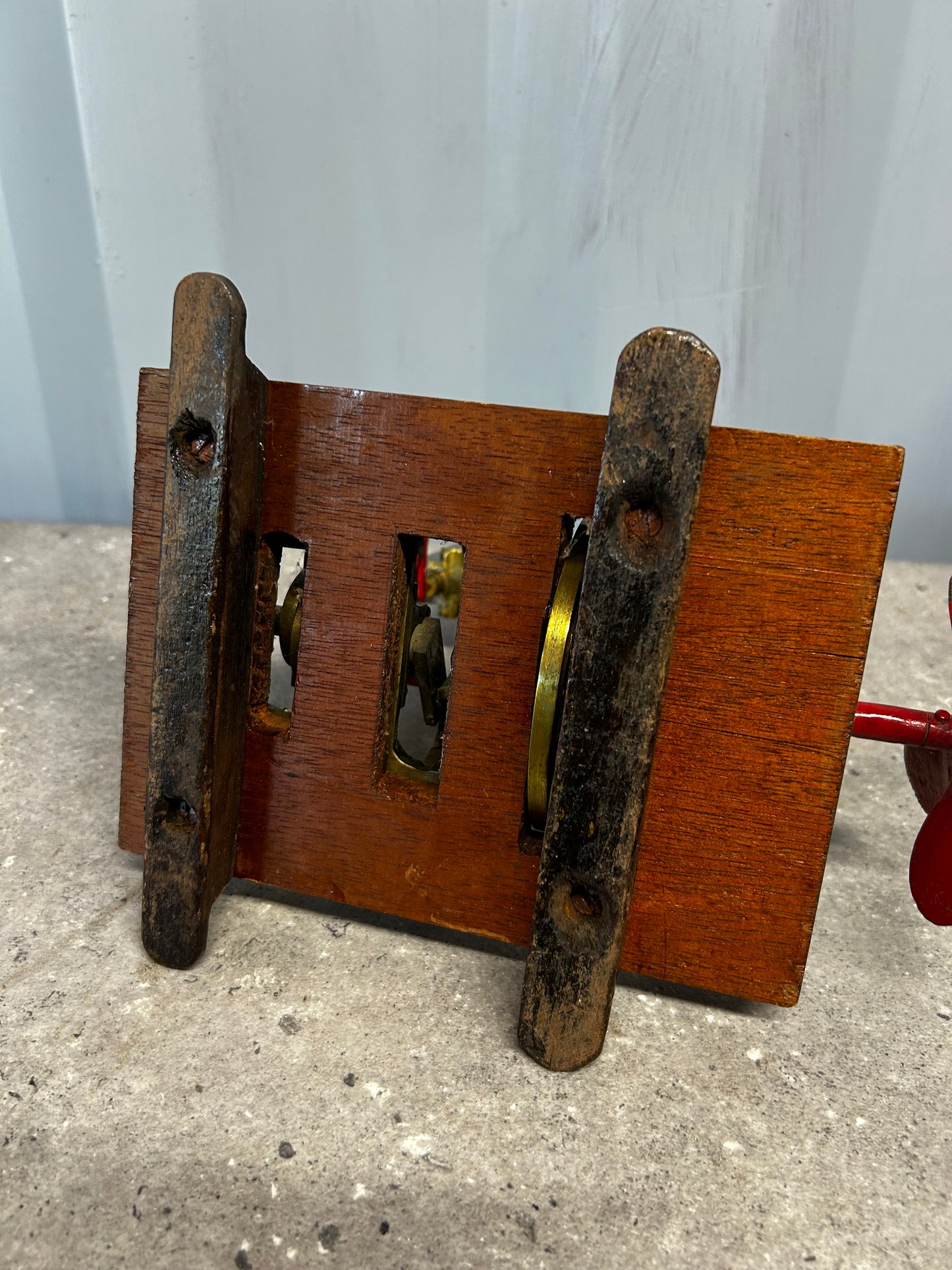 Antique Vertical Marine Engine Model w/ Propeller
