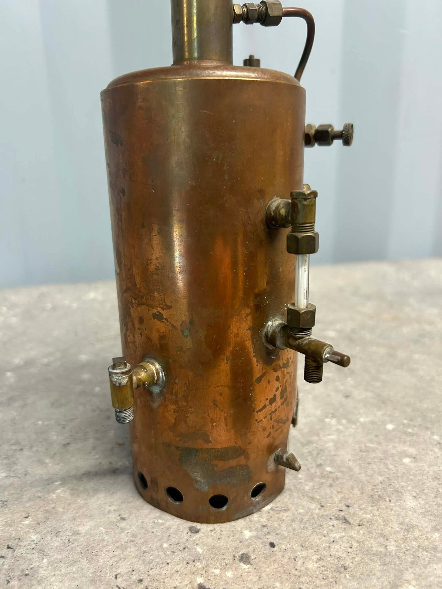 Scratch-Built Vertical Coal-Fired & Tubed Copper Boiler