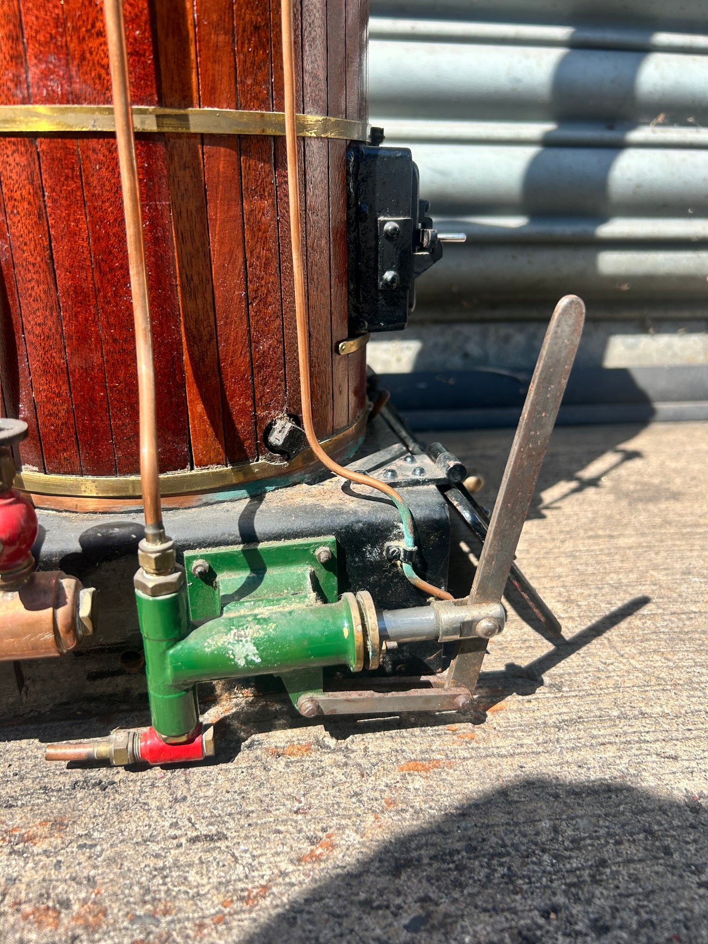 Large Bernard Ross (1970) Model Live Steam Vertical Boiler Wood Clad 27.5kg