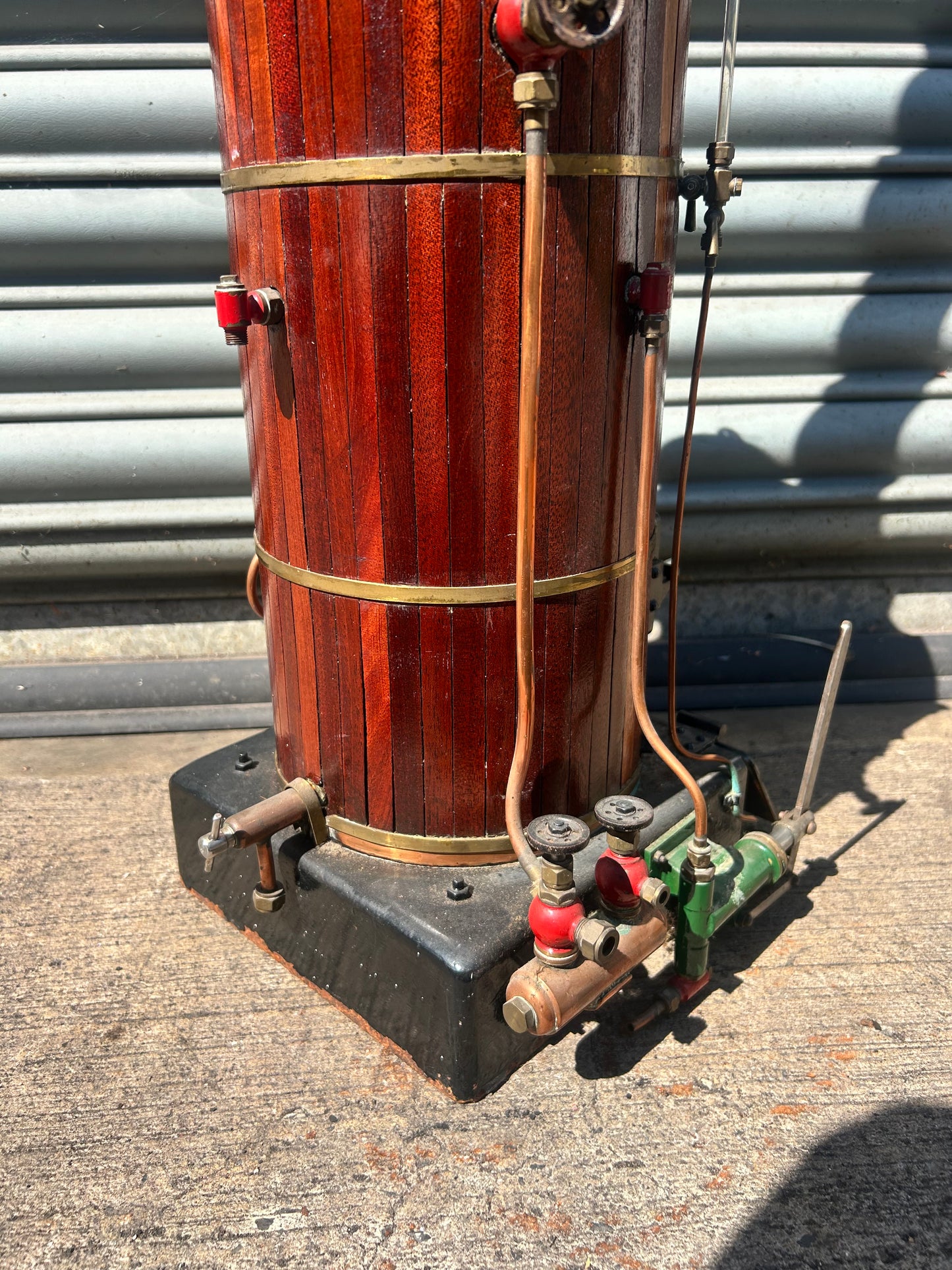 Large Bernard Ross (1970) Model Live Steam Vertical Boiler Wood Clad 27.5kg