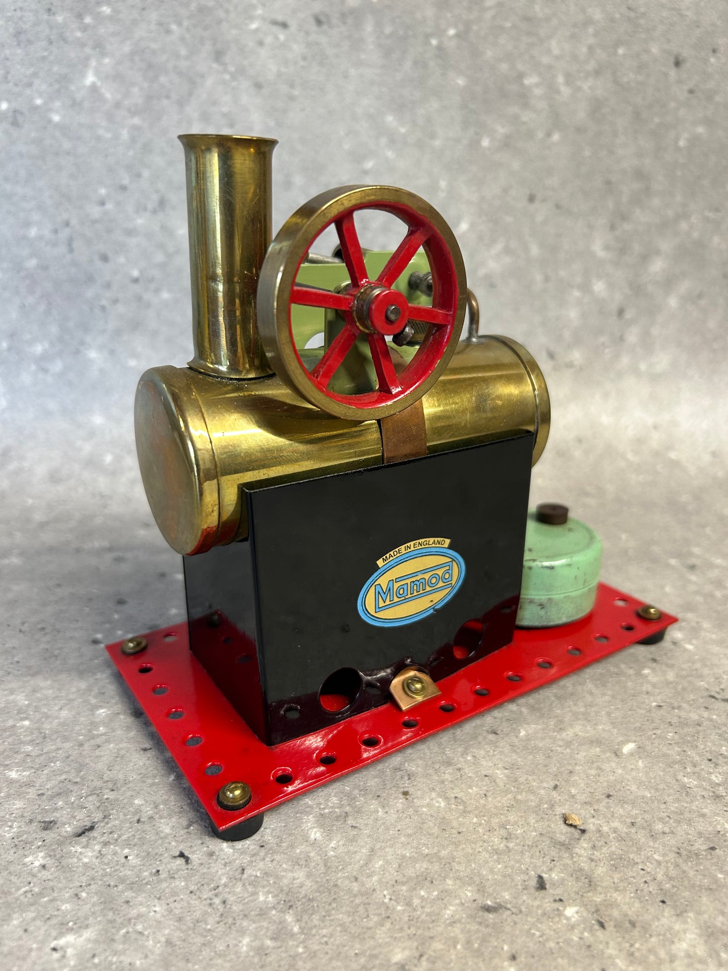 Early Mamod Minor (MM2) Brass Flywheel/ Flat-Base Stationary Engine