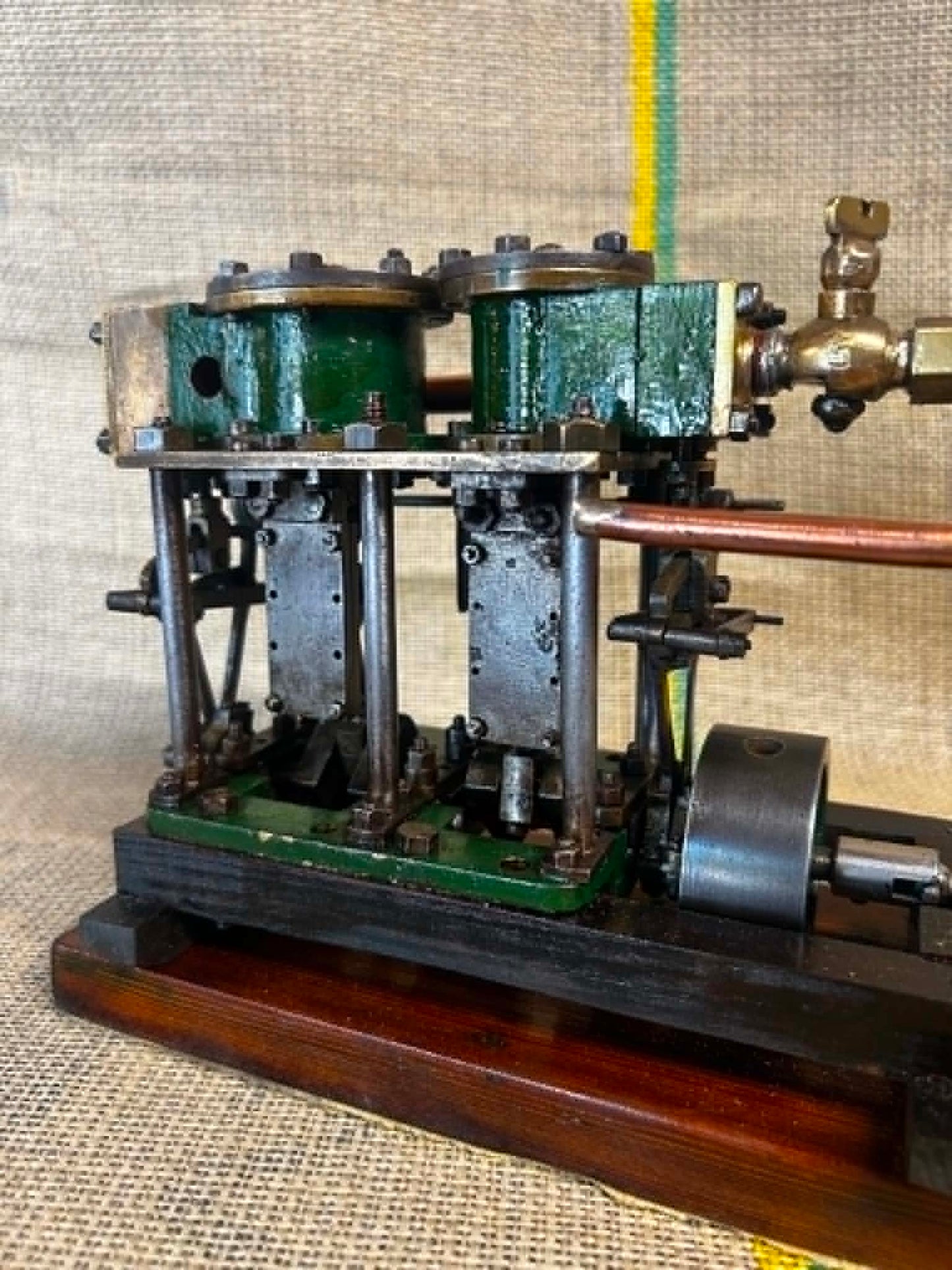 Scratch-Built Twin Vertical Marine Engine Model