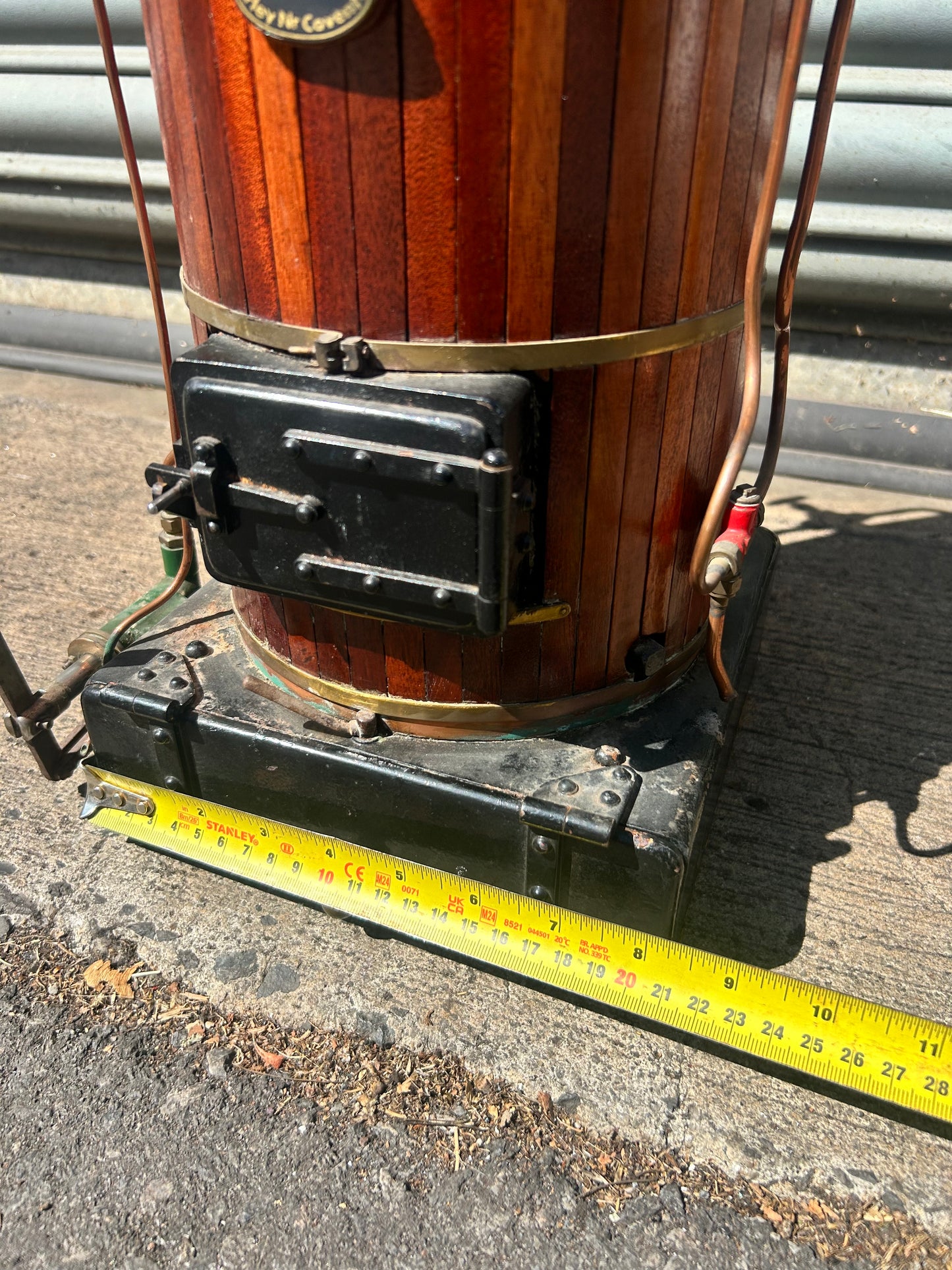 Large Bernard Ross (1970) Model Live Steam Vertical Boiler Wood Clad 27.5kg