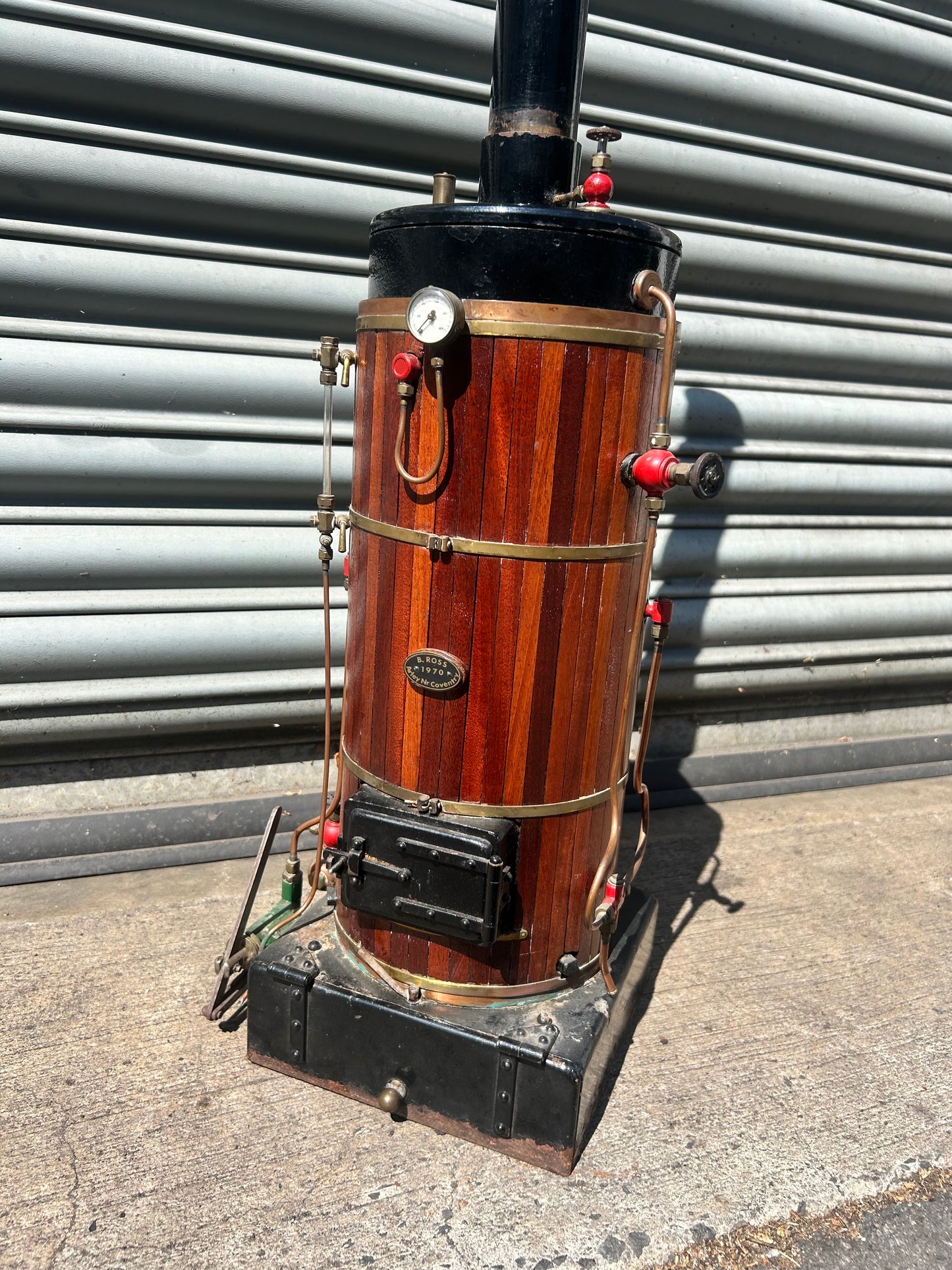 Large Bernard Ross (1970) Model Live Steam Vertical Boiler Wood Clad 27.5kg