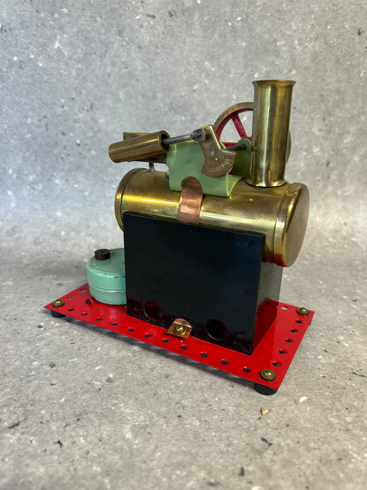 Early Mamod Minor (MM2) Brass Flywheel/ Flat-Base Stationary Engine