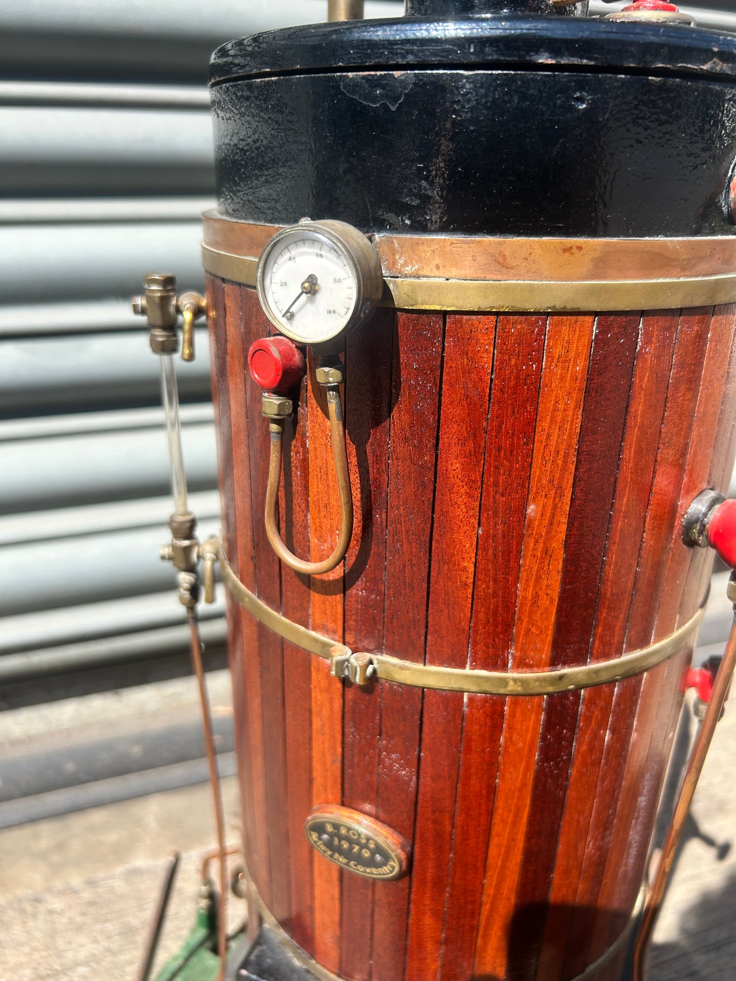 Large Bernard Ross (1970) Model Live Steam Vertical Boiler Wood Clad 27.5kg