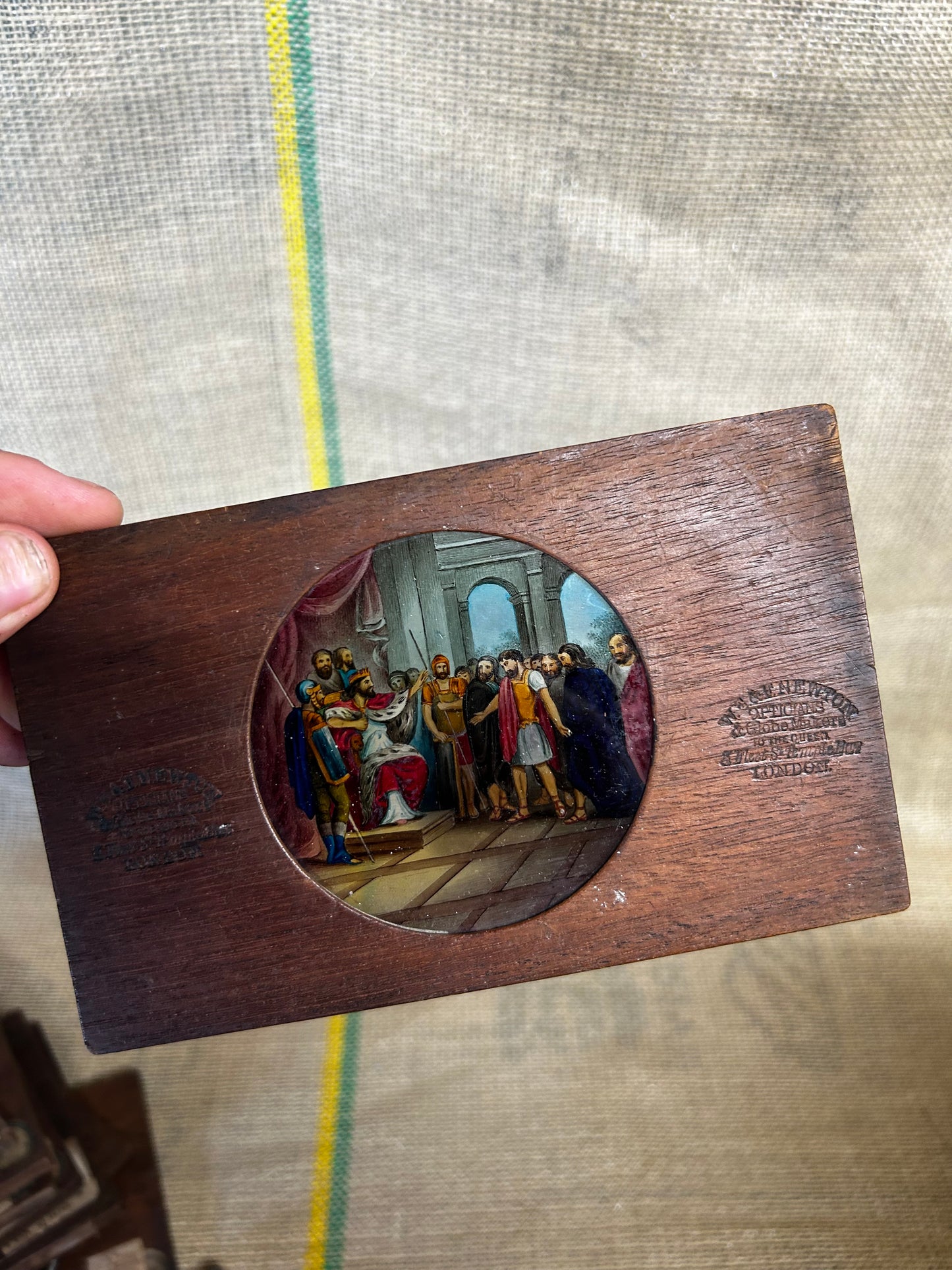 Lot of 14x Antique Newton & Co Magic Lantern Slides (Opticians to the Queen) Bible Views
