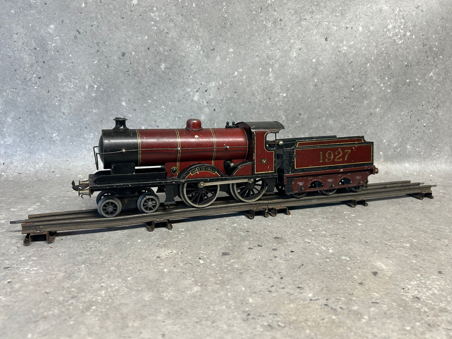 Bing for Bassett Lowke O Gauge Clockwork 4-4-0 No. 1927 “Duke of York” Locomotive Maroon