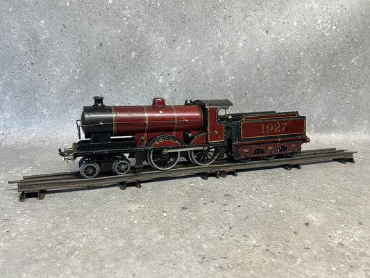 Bing for Bassett Lowke O Gauge Clockwork 4-4-0 No. 1927 “Duke of York” Locomotive Maroon