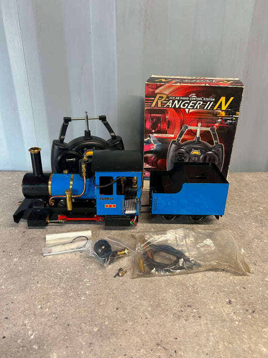 Cheddar Models “Iver” 32mm Gas-Fired Locomotive w/ Tender & Radio Control