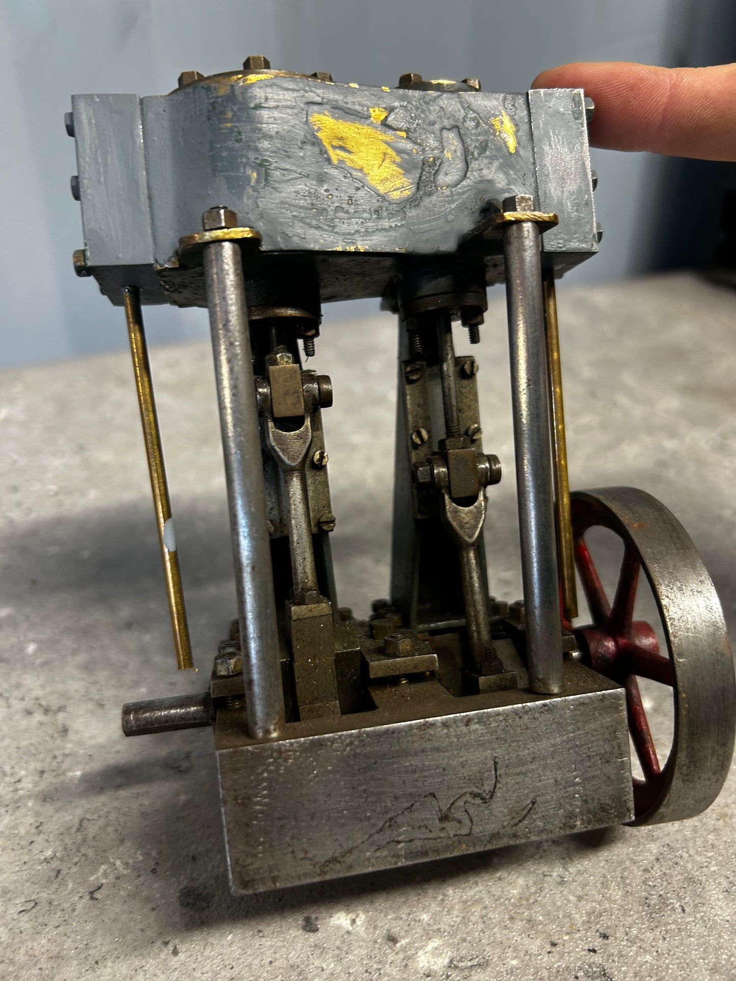 Scratch-Built Vertical Twin Cylinder Engine Model (Part-Built)