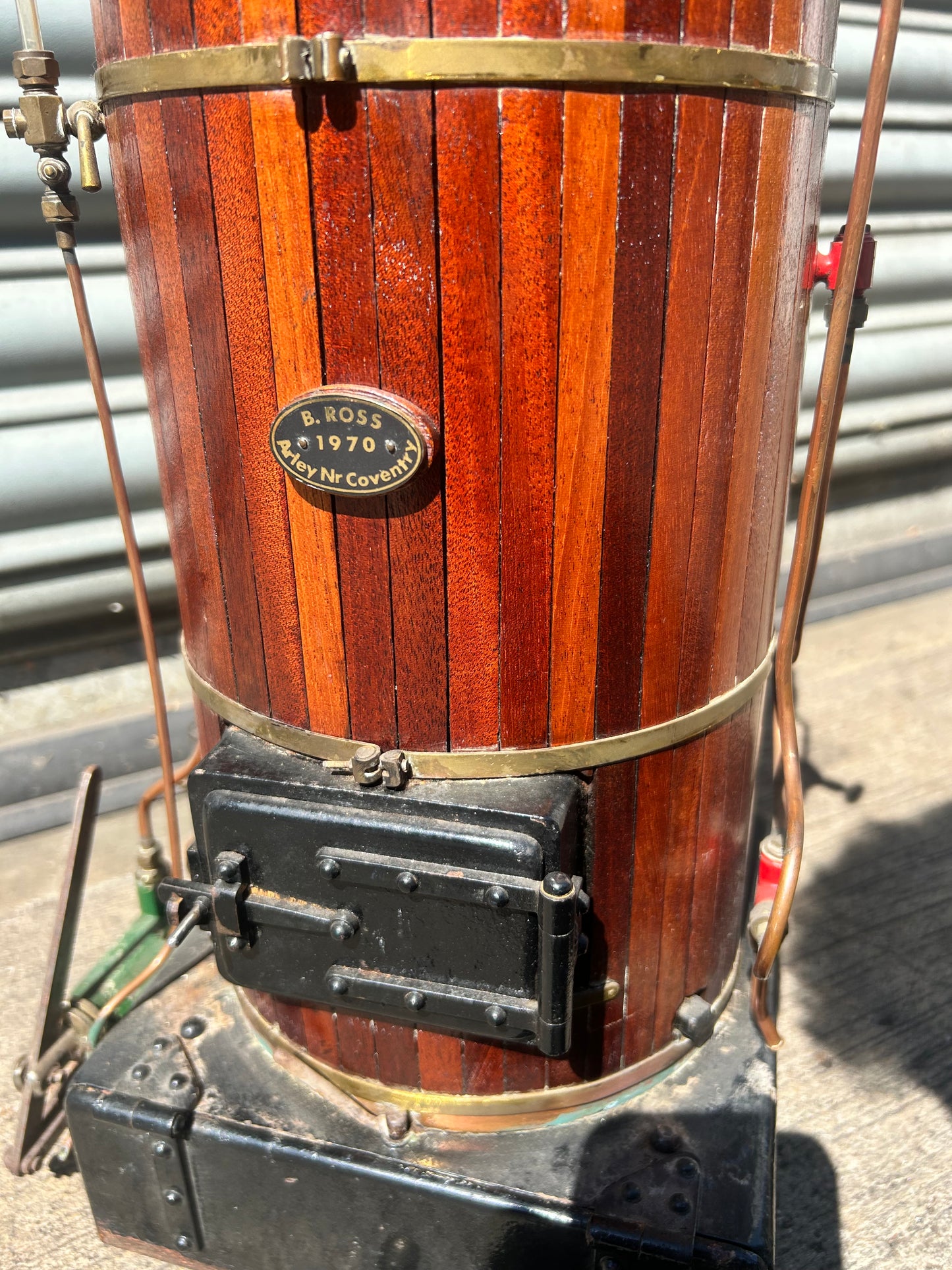 Large Bernard Ross (1970) Model Live Steam Vertical Boiler Wood Clad 27.5kg