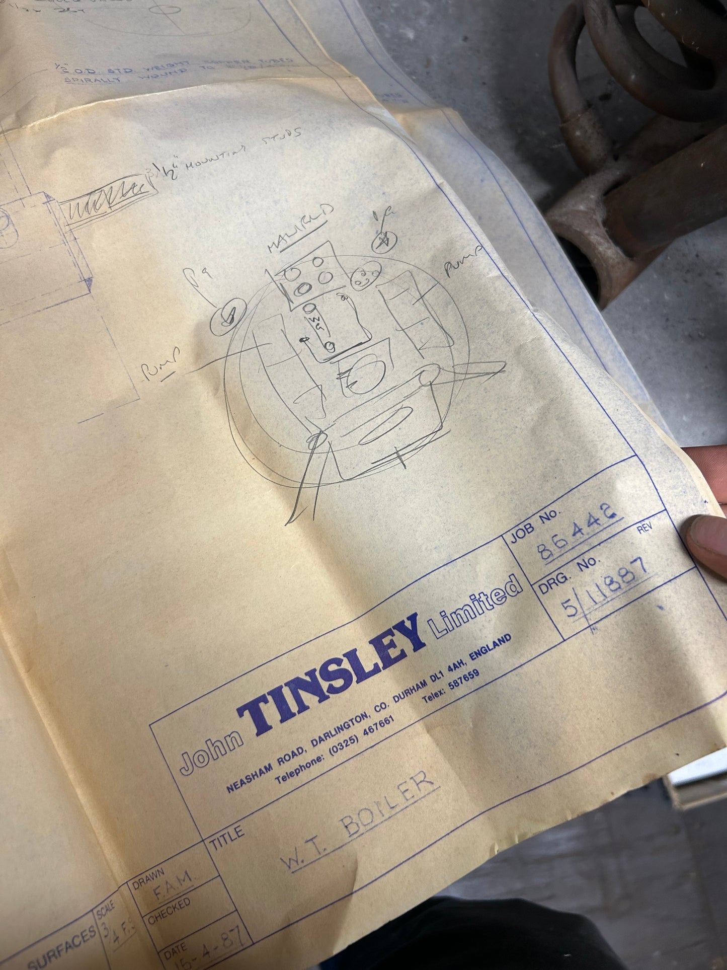 John Tinsley Ltd. (Darlington, 1987) W. T. Horizontal Blackstaff Marine Boiler (Part-Built)