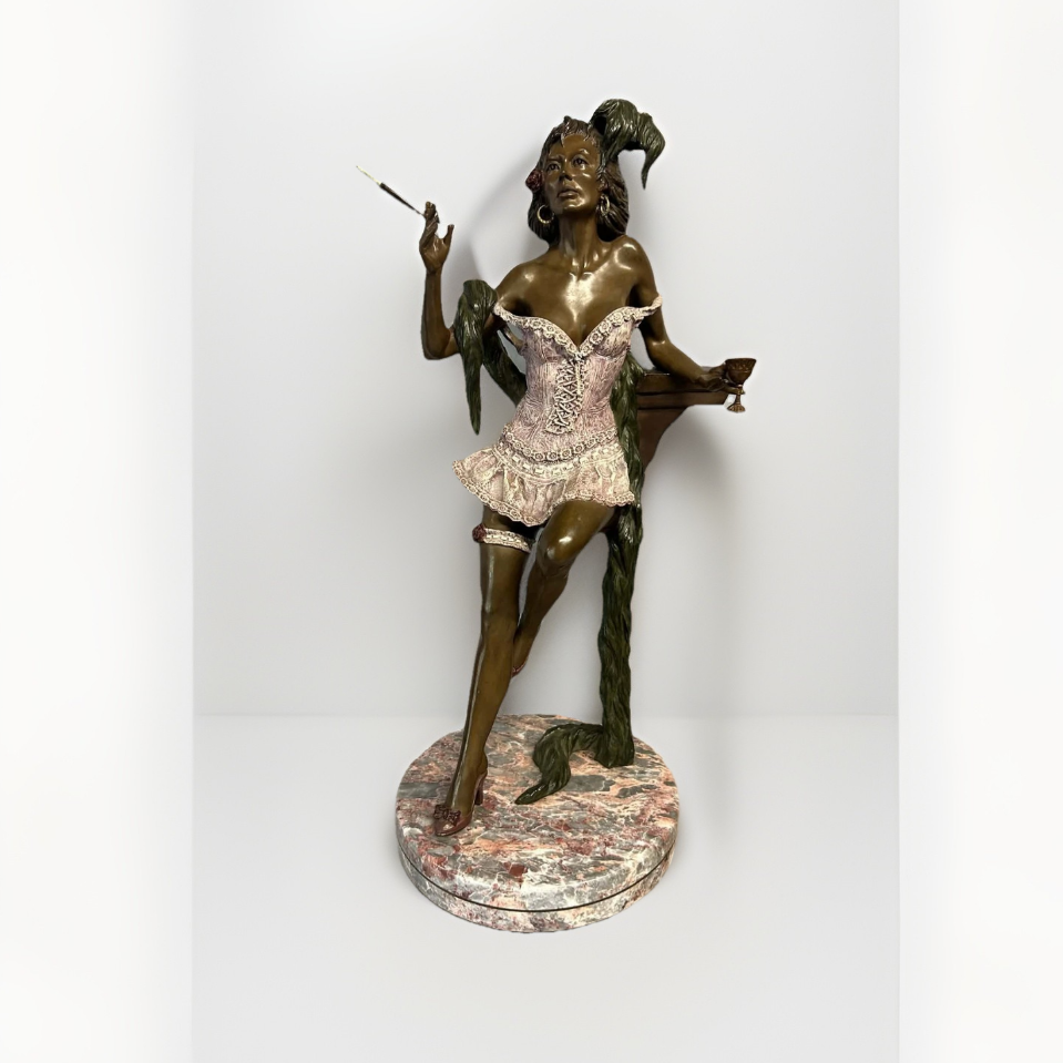 Elie Hazak (North American b. 1945), 'Calico Queen' Bordello Madame, 1987 w/ Certificate