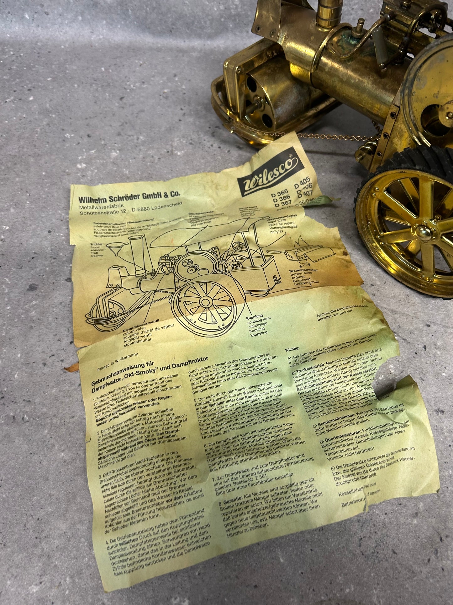 Wilesco D36MS Brass Roller
