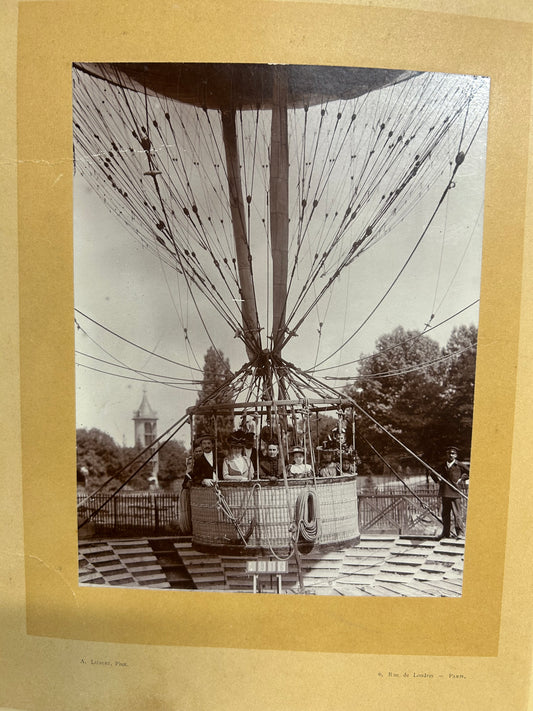 Antique French "Ballon Captif" Photograph (Albumen), Paris