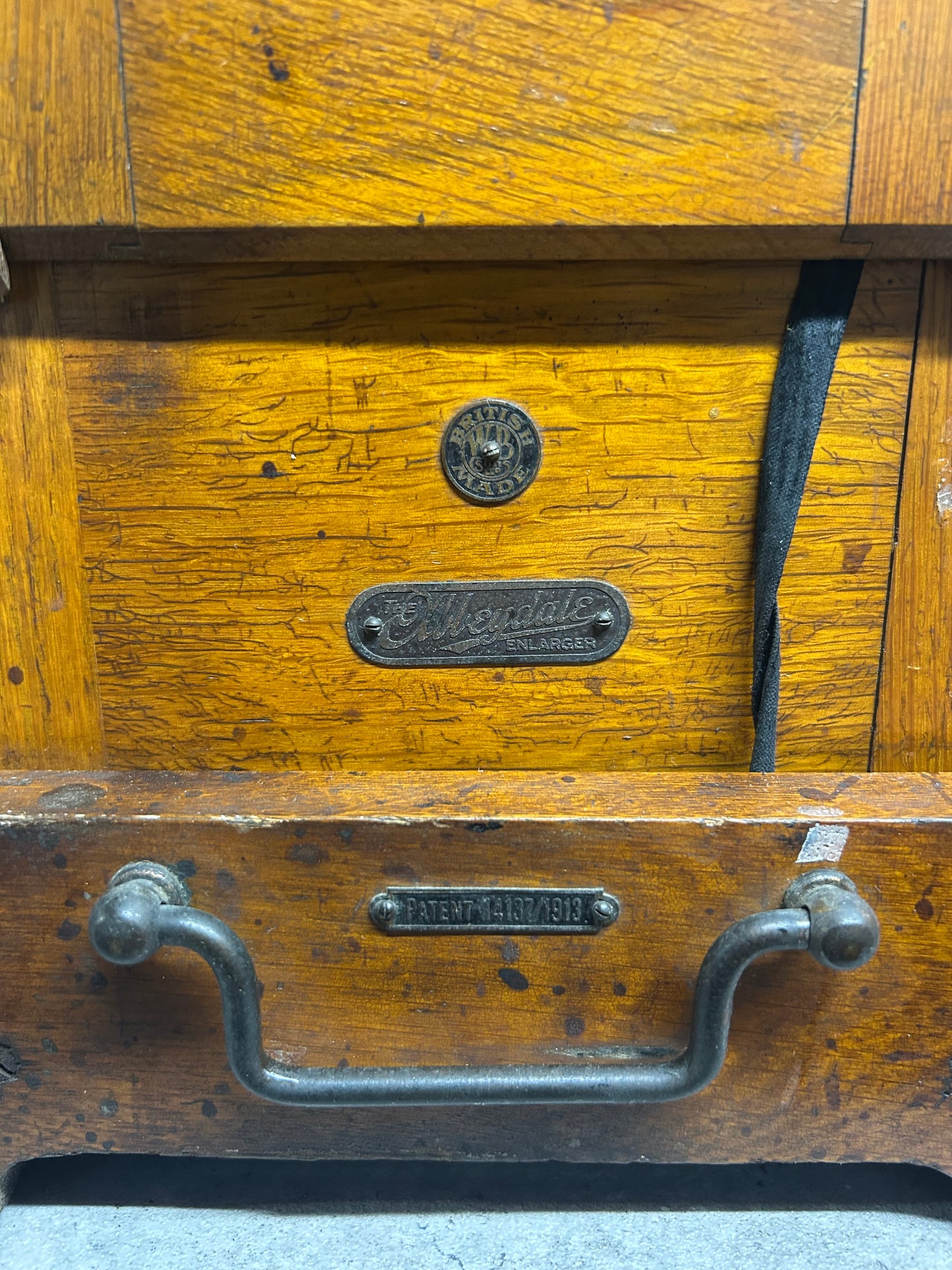 Antique Ernemann Horizontal Enlarger, circa. 1920 (with wooden box)