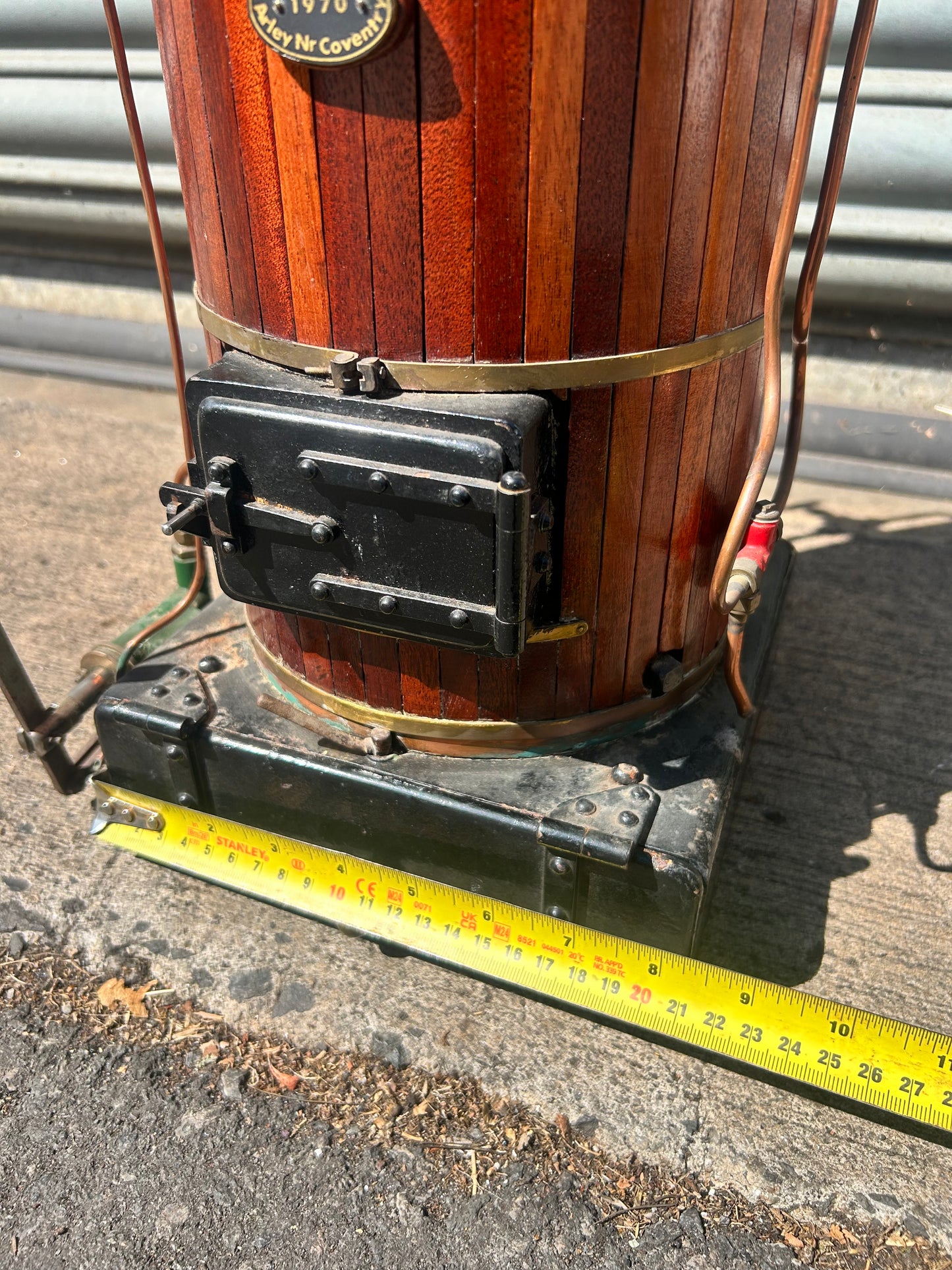 Large Bernard Ross (1970) Model Live Steam Vertical Boiler Wood Clad 27.5kg
