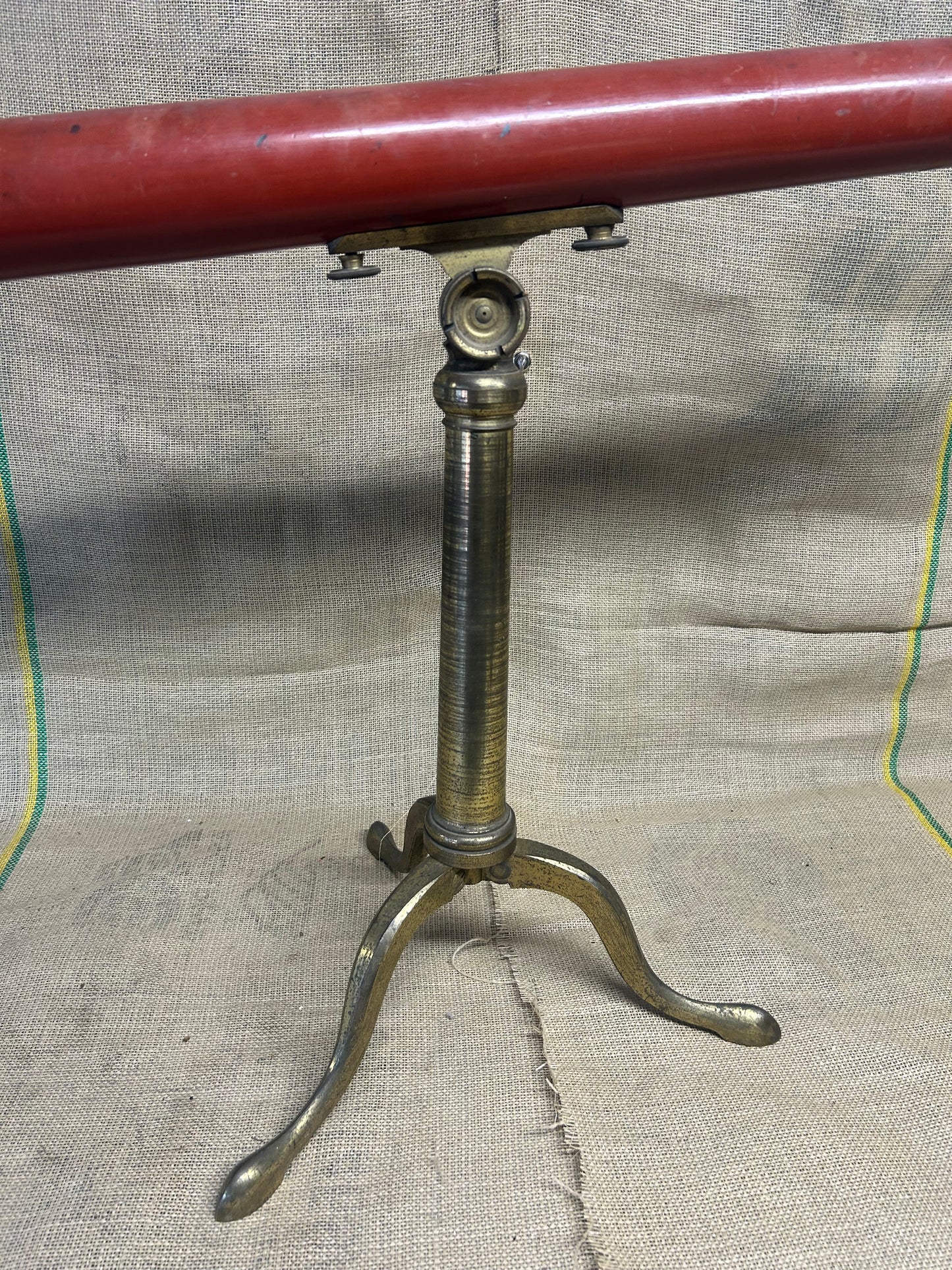 Dollond London Wooden Brass Telescope on Tripod Stand