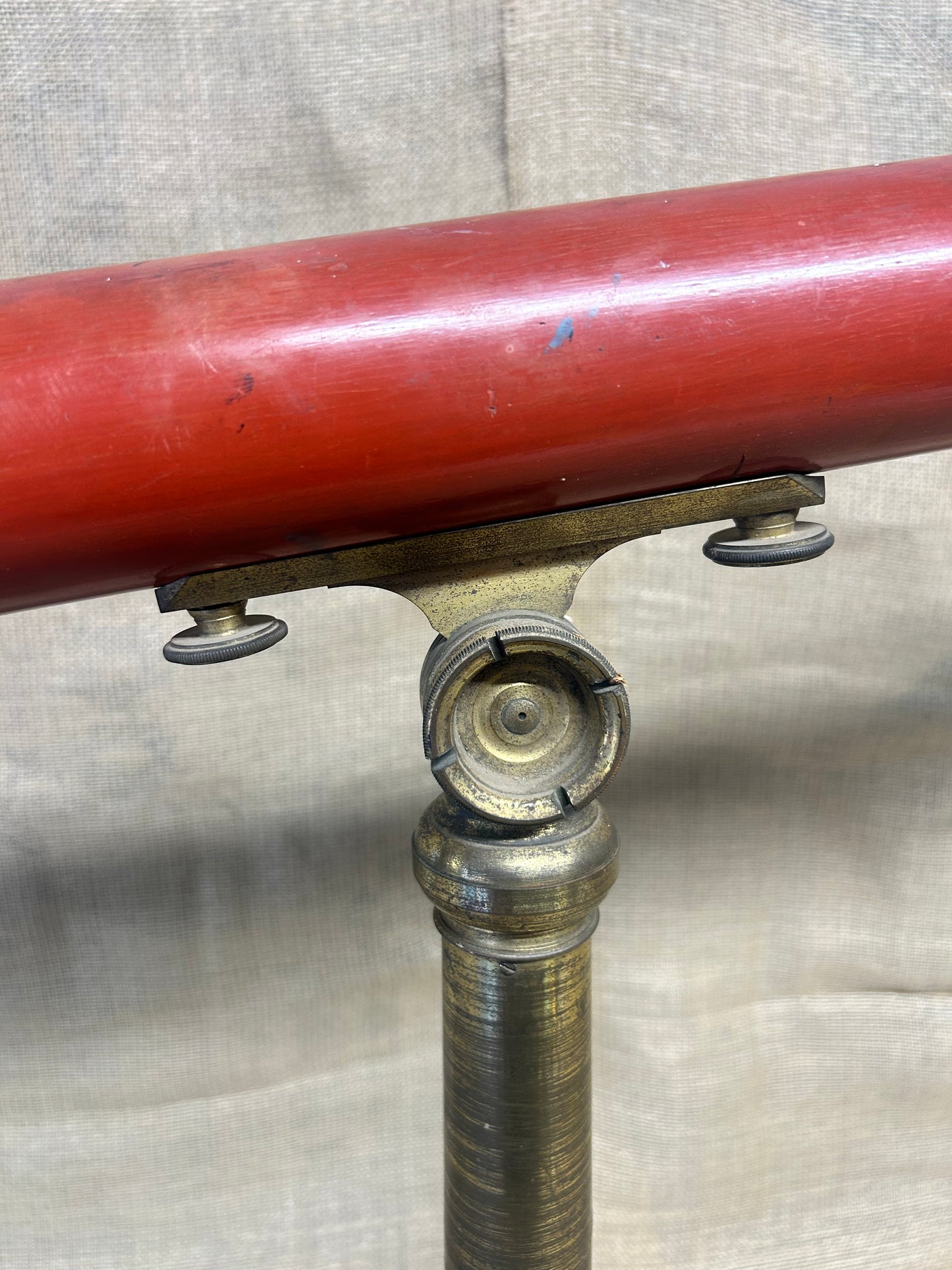 Dollond London Wooden Brass Telescope on Tripod Stand