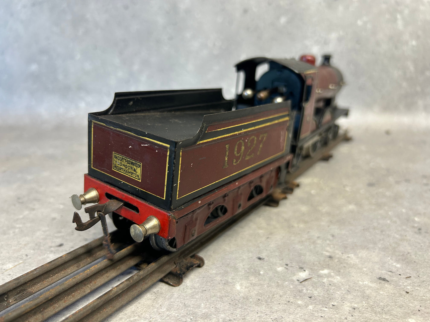 Bing for Bassett Lowke O Gauge Clockwork 4-4-0 No. 1927 “Duke of York” Locomotive Maroon