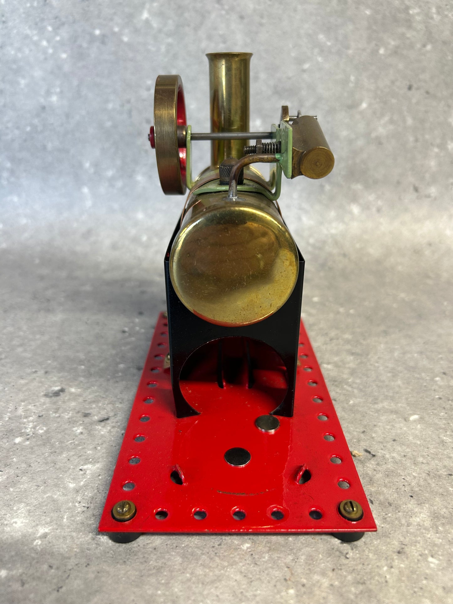 Early Mamod Minor (MM2) Brass Flywheel/ Flat-Base Stationary Engine