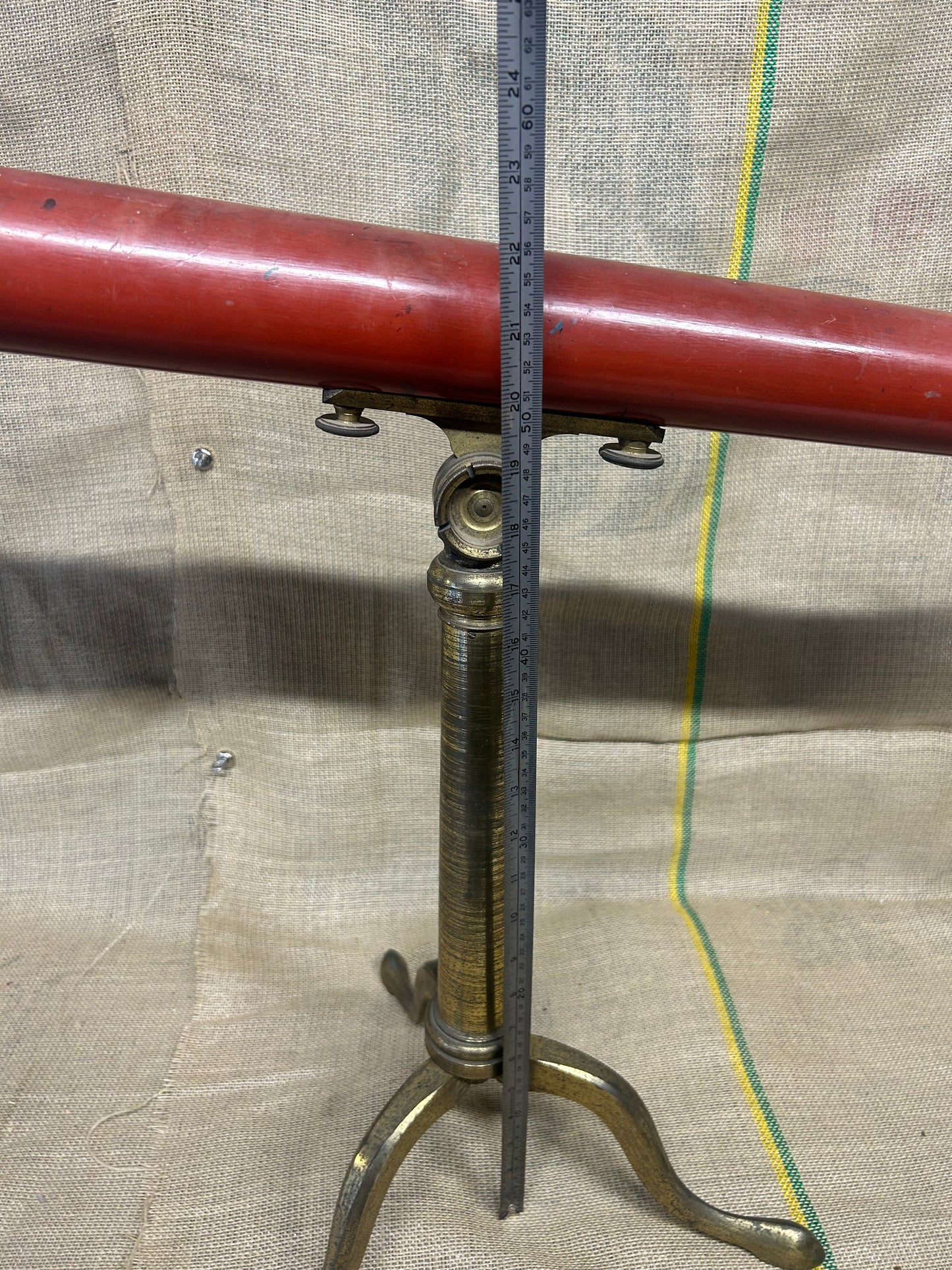 Dollond London Wooden Brass Telescope on Tripod Stand