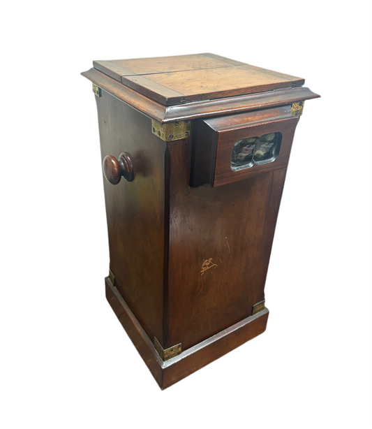 Rare Double-Capacity ‘Sweetheart’ Tabletop Walnut Pedestal Stereo Viewer / Stereoscope