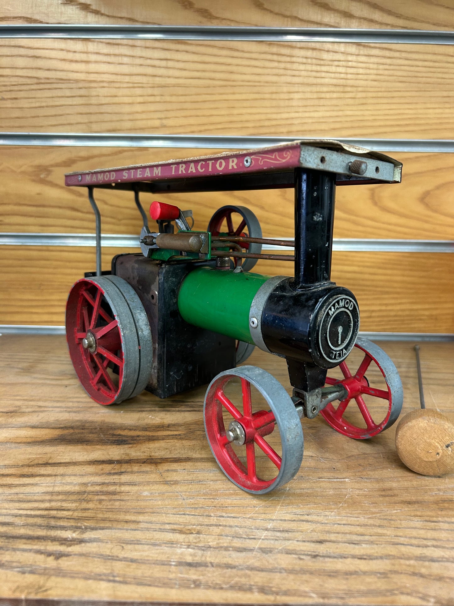 Live Steam Mamod Traction Engine TE1a Model w/ Steering Rod