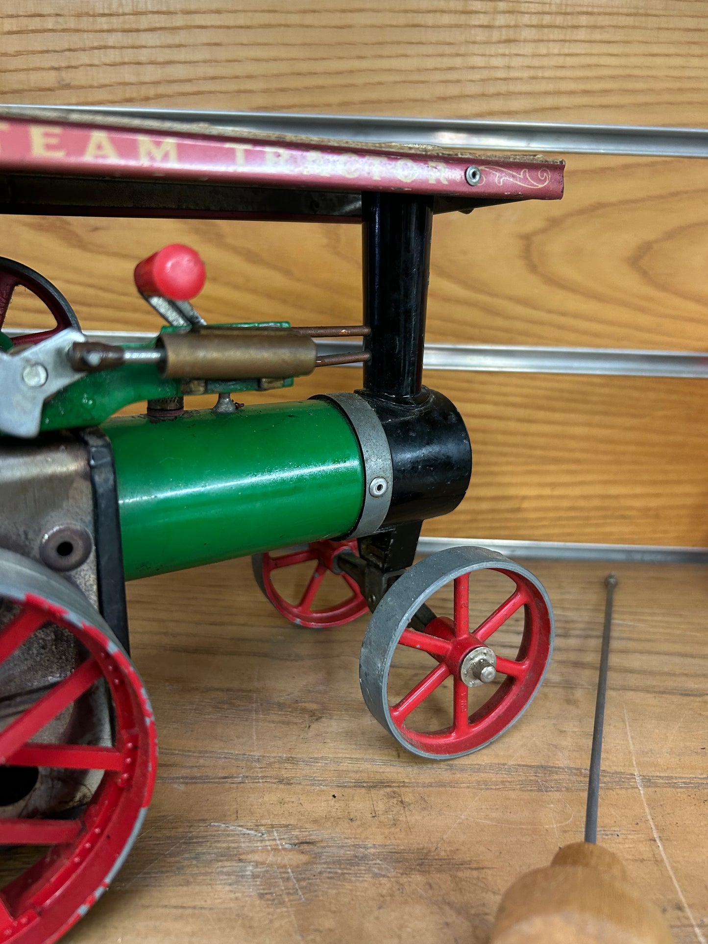 Live Steam Mamod Traction Engine TE1a Model w/ Steering Rod
