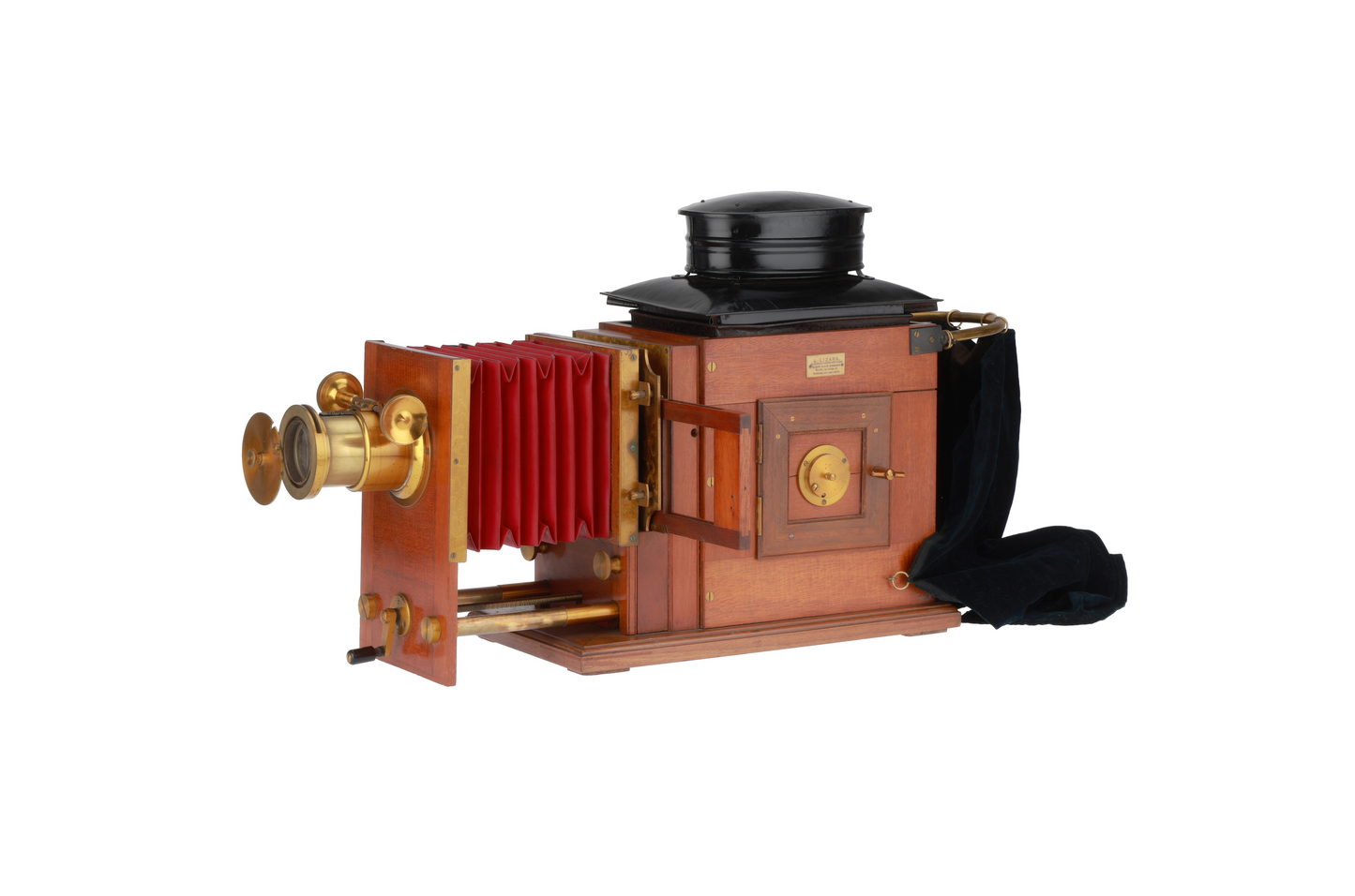 Fine Brass and Mahogany 'J. Lizars' Opticians Magic Lantern